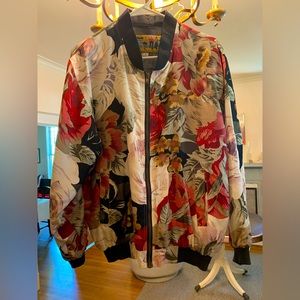 Vintage Atlantic Beach silk bomber jacket